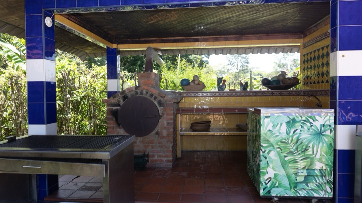 Zona BBQ equipada de Finca San Luis